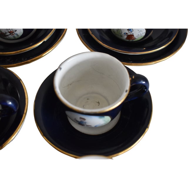 Antique German Enamel Child's Tea Set For Sale - Image 10 of 13