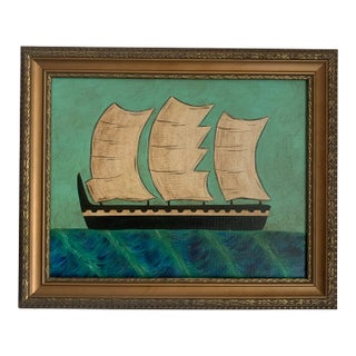 Contemporary Impressionist Style Seascape Painting on Canvas, Framed For Sale