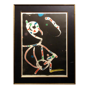 Joan Miro"La Traca" Color Etching and Aquatint With Beautiful Frame Hand Signed