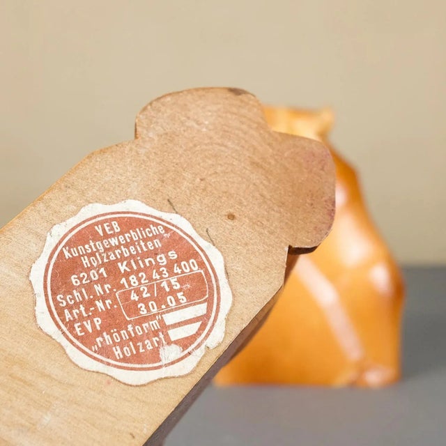 Wooden Bear Bookends from VEB Kunstgewerbliche Holzarbeiten Klings, 1950s, Set of 2 For Sale - Image 9 of 16