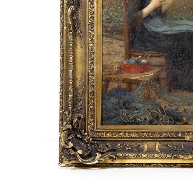 Alfred Guillou, Figurative Scene, Oil on Canvas, Framed For Sale - Image 3 of 6