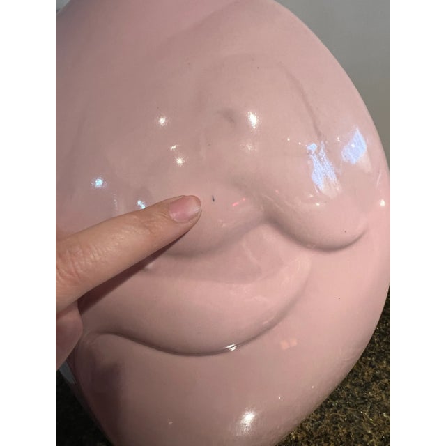 1980s 1980 Large Pink Orchid Ceramic Lamp For Sale - Image 5 of 7