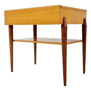 Mid-Century German Teak abd Ash Side Table by Wk Möbel, 1960s For Sale