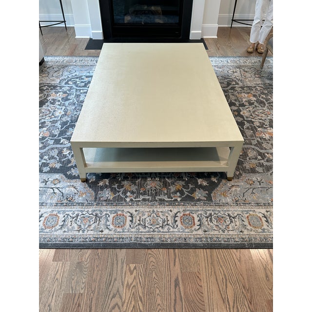 Restoration Hardware Graydon Shagreen Coffee Table Chairish