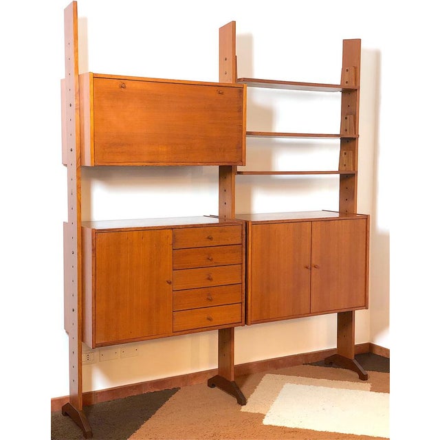 1960s Vintage Double-Sided Bookcase, 1960s For Sale - Image 5 of 16