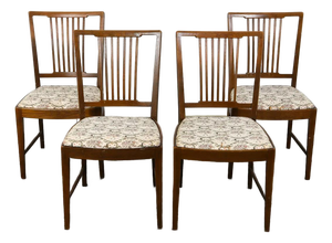 1970s Set 4 Teak Scandinavian Danish Modern Style Dining Chairs