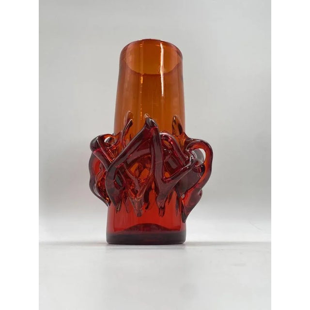 Handmade Flower Vase by Jerzy Słuczan-Orkusz für Krakowski Instytut Szkła, Poland, 1970s For Sale - Image 10 of 12