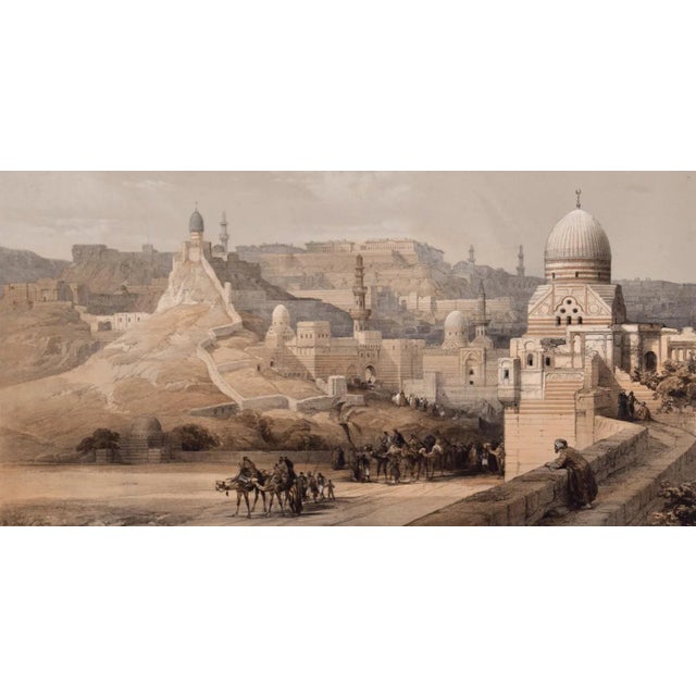 Realism The Citadel of Cairo: 19th C. Hand-Colored Roberts Lithograph, 1849 For Sale - Image 3 of 6