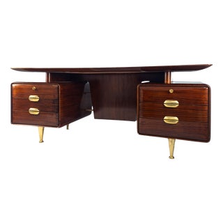 Mid-Century Italian Executive Table Desk by Vittorio Dassi, 1950s For Sale