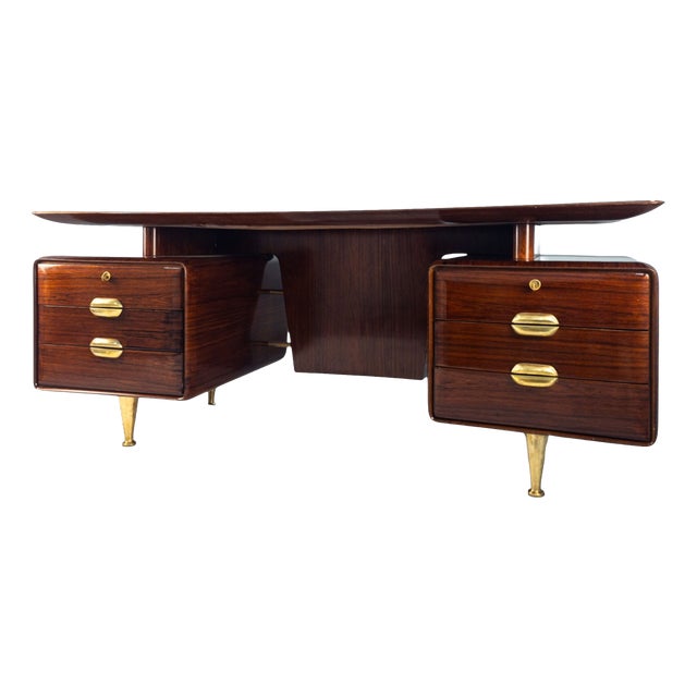 Mid-Century Italian Executive Table Desk by Vittorio Dassi, 1950s For Sale