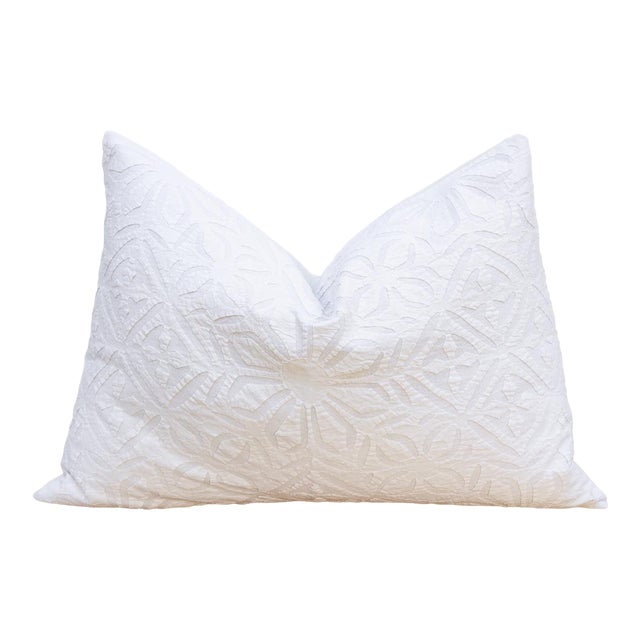 Paper Lace Lumbar Applique Pillow Cover For Sale