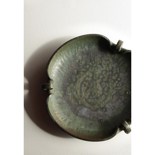 Art Deco Organically Shaped Stoneware Bowl by Arne Bang, Denmark, 1930s For Sale - Image 4 of 12