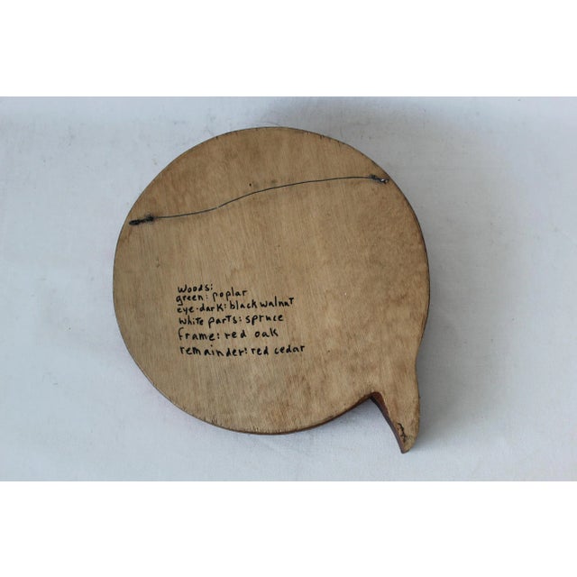 Wood Vintage Intarsia Wood Fish and Lake Scene Wall Art For Sale - Image 7 of 9