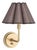 Polly Sconce Single, Natural Brass with Umber Scalloped Shade For Sale