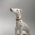 Ceramic Fitz and Floyd Dalmatian Figurine on Cobalt Blue Base With Gold Accents For Sale - Image 7 of 13