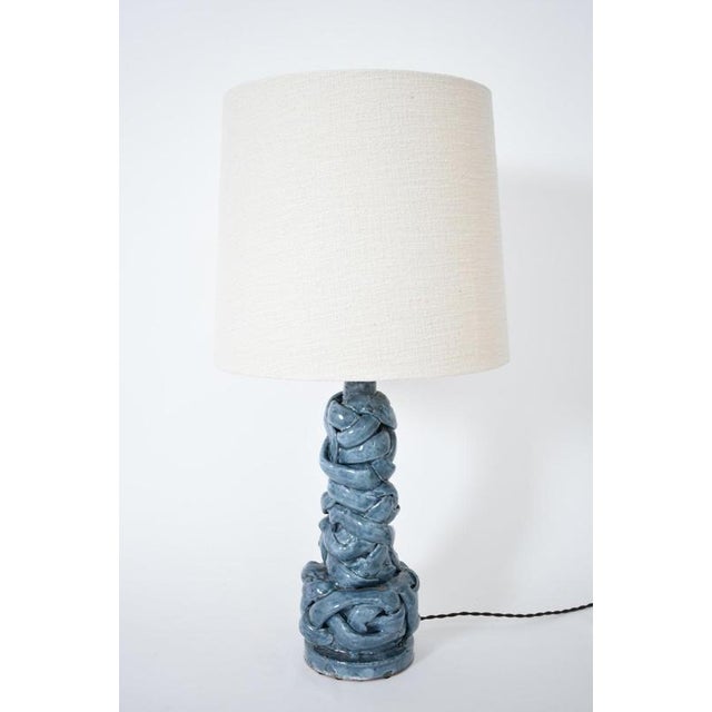 Angkor 42cm Light Blue Lamp by Barracuda Interiors For Sale - Image 5 of 5