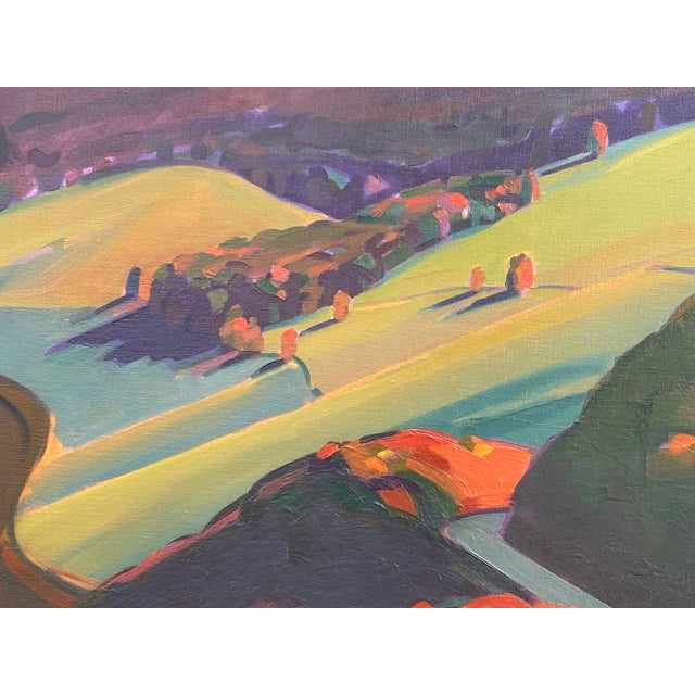 Mid 20th C. American Original Oil on Canvas - Large Mountain Valley Landscape For Sale - Image 10 of 11