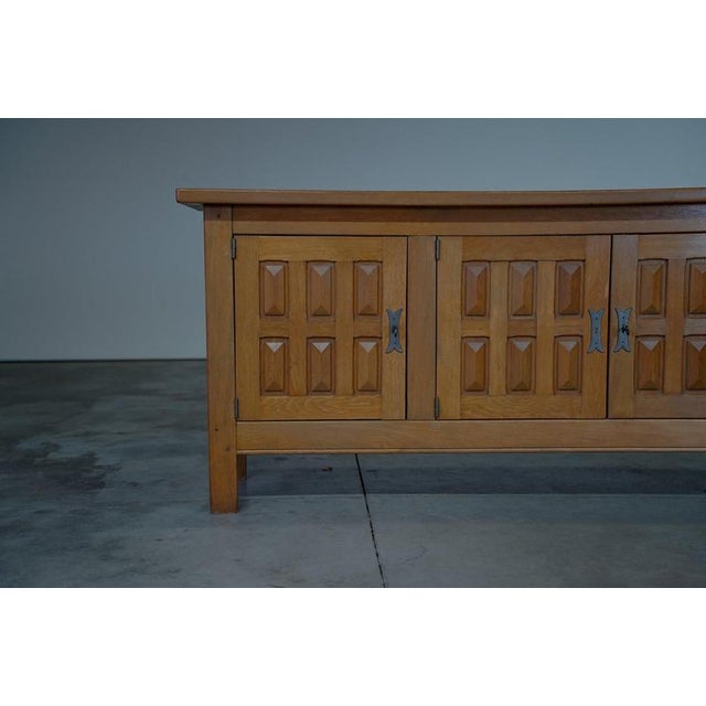 Vintage Belgian Oak Sideboard, 1970s For Sale - Image 5 of 6