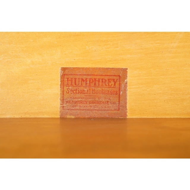 Mid 20th Century Antique Four Section Oak Humphrey Barrister Bookcase For Sale - Image 5 of 13