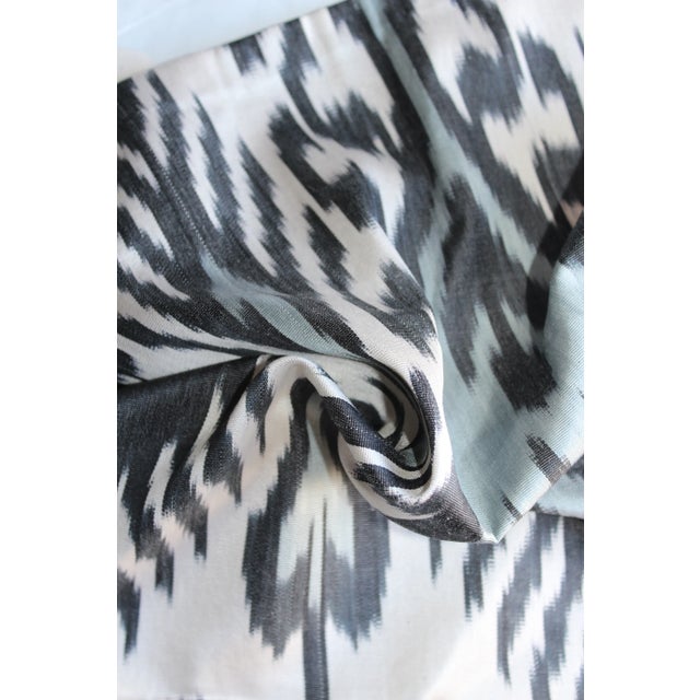 2020s Contemporary Silk Ikat Bohemian Throw Pillow For Sale - Image 5 of 7