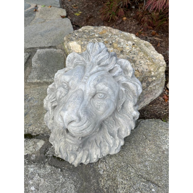 Vintage 1980’s Lion Head Garden or Fountain Sculpture - Made in Italy For Sale - Image 4 of 18