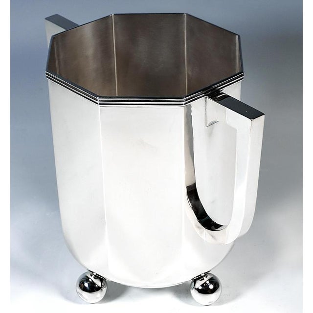 Art Deco Silver Cooler on Ball Feet by Hugo Boehm, Germany, 1930s For Sale - Image 3 of 9