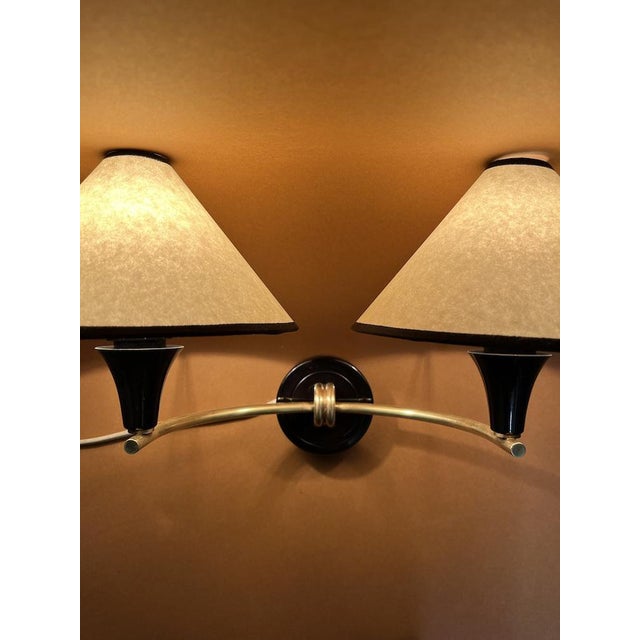 1950s Wall Lamps from Arlus, France, 1950s, Set of 2 For Sale - Image 5 of 14