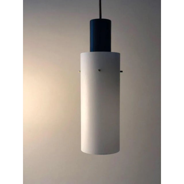 Glass Cylindrical Hanging Pendant Lamps from West, Austria, 1970s, Set of 2 For Sale - Image 7 of 10