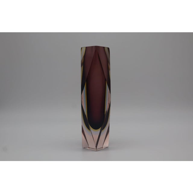 Mid-Century Modern Sommerso Murano Vase by Flavio Poli for Seguso, 1960s For Sale - Image 3 of 6