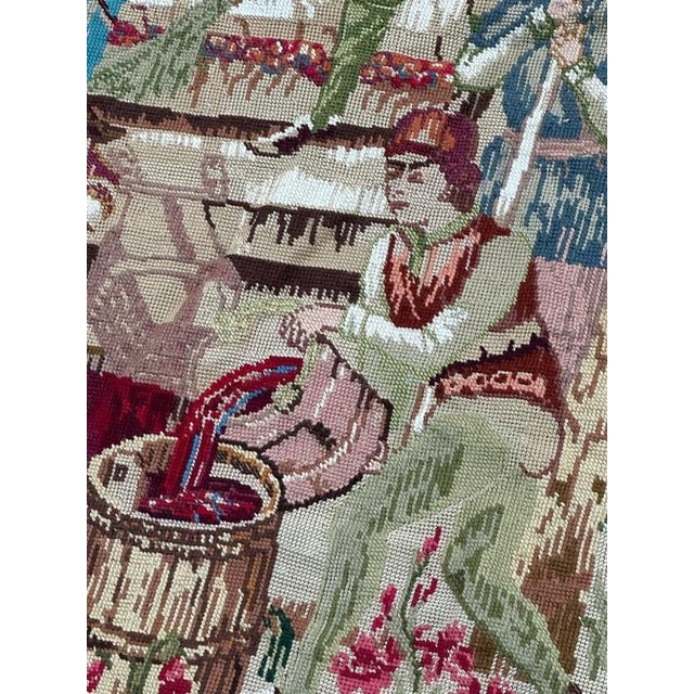 Vintage French Needlepoint Tapestry, 1970s For Sale - Image 16 of 18