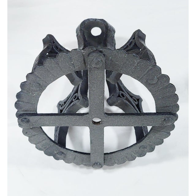 Pair Antique American Hammered Wrought Iron Floor Pricket Candle Stand Holders For Sale - Image 12 of 15