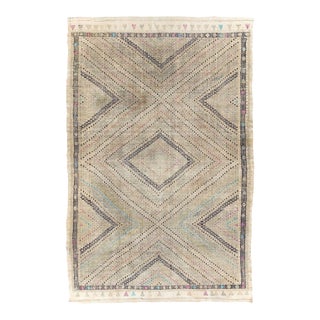 Mid-20th Century Handmade Turkish Flatweave Small Room Size Carpet For Sale