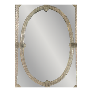 Vintage Venetian Etched Glass Mirror