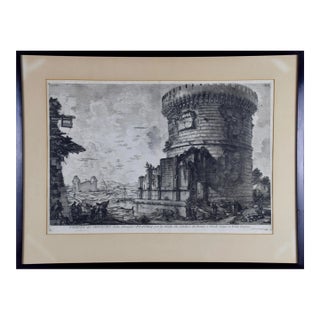 Giovanni Piranesi Etching of Ancient Roman Architecture, 18th Century, 1756 For Sale