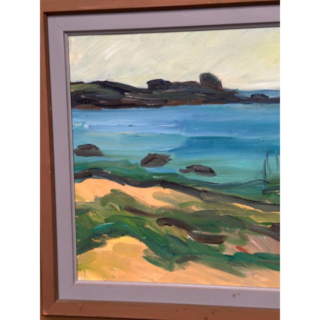 Kersti Flyckt, Coastal Landscape, 1950s, Oil on Canvas, Framed For Sale - Image 10 of 18