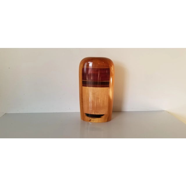 Paul La Montagne Modernist Art Wood Vase For Sale - Image 10 of 10