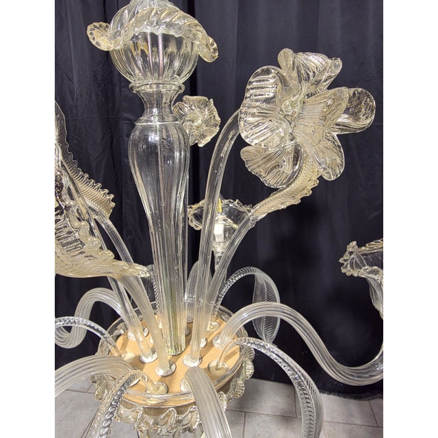 Vintage Murano Glass Chandelier, 1980s For Sale - Image 8 of 14