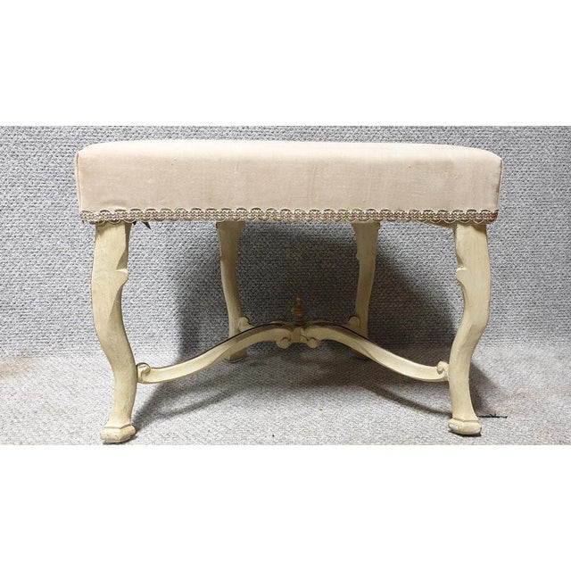 Textile Set of Antique Regency Stools For Sale - Image 7 of 8