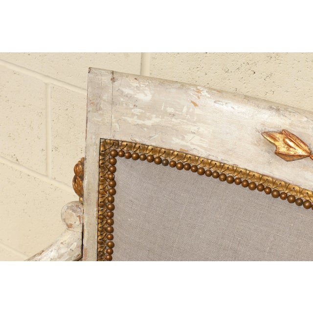 Vintage French Empire Sofa With Carved Swan Arms For Sale - Image 9 of 12