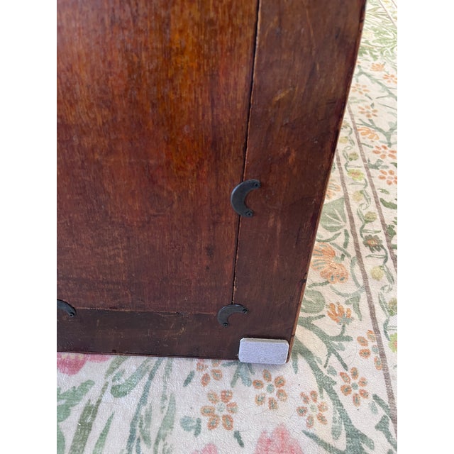 1990s Arched DemiLune Faux Bamboo Mirror For Sale - Image 10 of 11