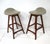 Brown Eric Buck Bar Stools Teak Upholstered for o.d. Mobler Denmark For Sale - Image 8 of 13