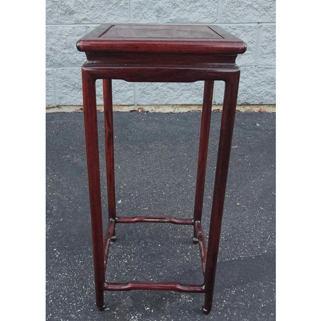 Mid 20th Century Asian Solid Rosewood Ming Plant Stand, Display Pedestal or Candle Stand For Sale - Image 5 of 7