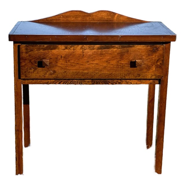 Early 19th Century Arts & Crafts Mission Oak Craftsman Serving Table / Buffet Sideboard/Writing Desk For Sale