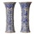 Antique Pair of Delft Blue & White Trumpet Vases For Sale
