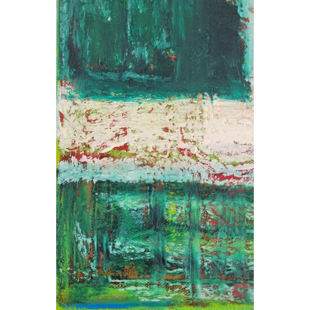 Mixed Media Abstract Expressionist Landscape - Oil and Oil Pastel on Canvas by Alexandra Swistak For Sale - Image 10 of 15