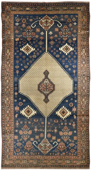 Antique Tribal Persian Hamadan Gallery Rug