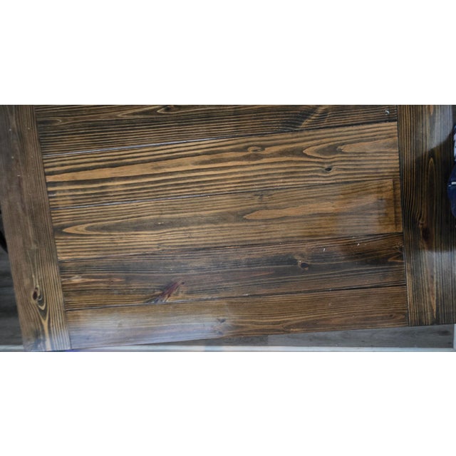 2010s Large Farmhouse Style Dining Table For Sale - Image 5 of 12