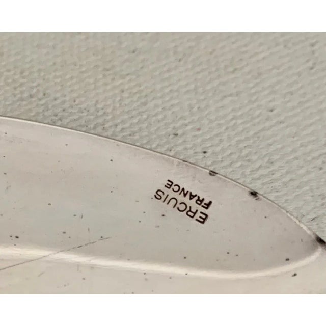 Early 21st Century Ercuis Citeaux Large Silverplated Salad Serving Fork and Spoon - Reg Price $570 For Sale - Image 5 of 6