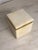 This Vintage White Stone Alabaster Trinket Box with Brass Shell Clasp, Jewelry Box, Square Stone Hinged Casket, Hollywood...