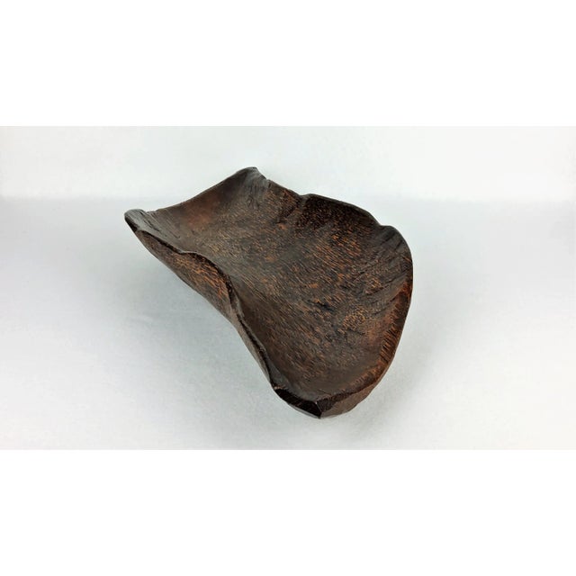 Large Brutalist Carved Palm Bowl, 1960s For Sale - Image 10 of 13